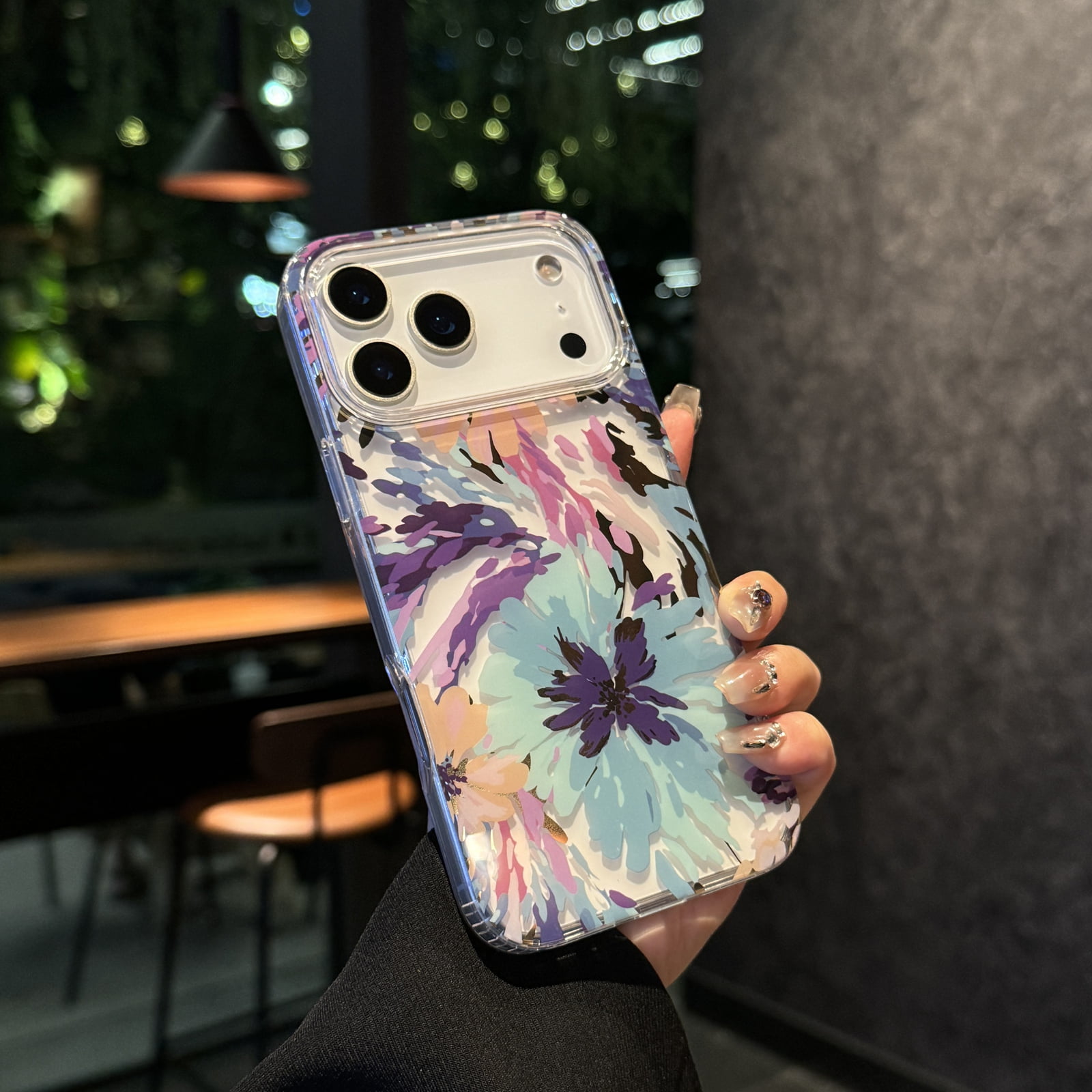 ELEHOLD Case for iPhone 17 Pro Max, Clear Floral Shockproof Phone Case, Transparent Cute Slim Fit Protective Cover,E ELEHOLD Case for iPhone 17 Pro Max, Clear Floral Shockproof Phone Case, Transparent Cute Slim Fit Protective Cover,E