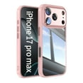 thumbnail image 1 of ELEHOLD Case for iPhone 17 Pro Max, Clear Shockproof Hybrid Phone Case with Built-in Camera Lens Protector,Pink, 1 of 6