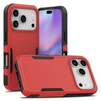 ELEHOLD Case for iPhone 17 Pro Max, Shockproof Dual Layer Case Hybrid Cover, Non-Slip Grip,Red