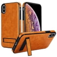 thumbnail image 1 of ELEHOLD Case for iPhone X/XS, Luxury PU Leather Anti-Scratch Magnetic Case with Invisible Kickstand for MagSafe Accessory,Khaki, 1 of 8