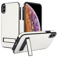 thumbnail image 1 of ELEHOLD Case for iPhone X/XS, Luxury PU Leather Anti-Scratch Magnetic Case with Invisible Kickstand for MagSafe Accessory,White, 1 of 8