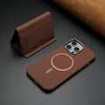 thumbnail image 1 of ELEHOLD Case for iPhone XR, 2-in-1 Detachable Magnetic Wallet Case with Card Holder, RFID Blocking Shockproof PU Leather Cover with Kickstand,Brown, 1 of 5