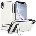 thumbnail image 1 of ELEHOLD Case for iPhone XR, Luxury PU Leather Anti-Scratch Magnetic Case with Invisible Kickstand for MagSafe Accessory,White, 1 of 8