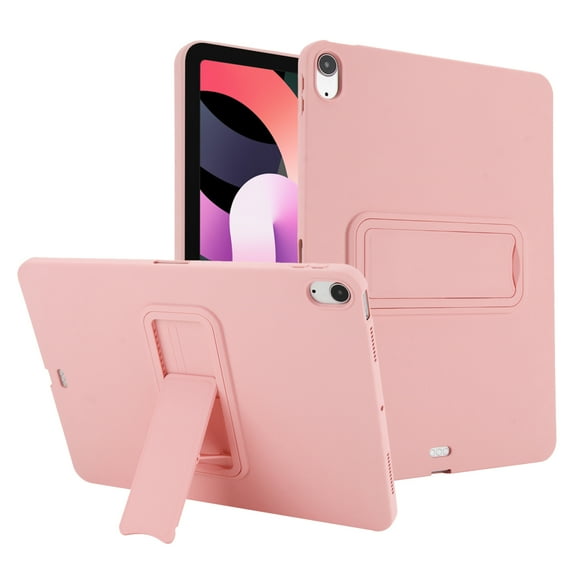 ELEHOLD Case for iPad Air 11-inch M3 (2025) / M2 (2024)/iPad Air 4th/5th,Shockproof Slim Foldable Kickstand TPU Hard PC Protective Case Cover with Cleaning Cloth & Stylus, Pink