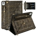 thumbnail image 1 of ELEHOLD Case for iPad Pro 12.9 2021/air13 2024, PU Leather Crossbody Multi-Card Slots Envelope Pocket Wallet Case with Hand Strap+Shoulder Strap,Silvergold, 1 of 10