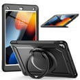 thumbnail image 1 of ELEHOLD Case for iPad Pro10.5 2017/air3 10.5 2019 9th/8th/7th Generation, 15ft Drop Protection Shockproof Rugged Case with 360° Rotating Stand & Handle Grip &Shoulder Strap,Black, 1 of 8
