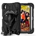thumbnail image 1 of ELEHOLD Case for iPad mini (6th Generation), Heavy Duty Shockproof Case with Pencil Holder/Stand/Hand Strap/Shoulder Belt, Rugged Protective Cover for Boys Girls,Black, 1 of 10