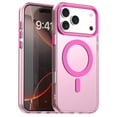 thumbnail image 1 of ELEHOLD Case For iPhone 17 Pro Magnetic Shockproof Case Slim Matte Transparent Rugged Cover Skin Friendy Feel Compatibel with Mag-Safe Accessories, Rose, 1 of 7