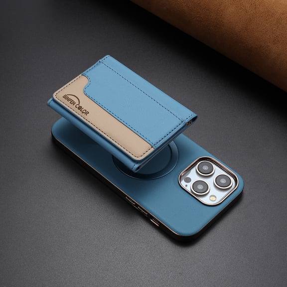 ELEHOLD Case for iPhone 8 Plus/7 Plus, 2-in-1 Magnetic Detachable Wallet Case, RFID Blocking PU Leather Flip Cover with Kickstand & Card Holder,Lightblue