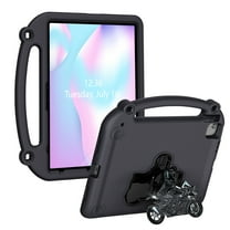 ELEHOLD Case for ipad Air13 2024/ipad pro12.9 2018/2020/2021/2022/Pro13 2024/Air13 2025, Shockproof TPU Case  with Motorcycle Stand, Drop-Resistant Protective Cover,Black