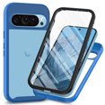thumbnail image 1 of ELEHOLD Clear Case for Google Pixel 9/9 Pro, Built-in Screen Protector Protective Front Case Rugged Clear Back Shockproof Scratch-Resistant Non-Yellowing Case for Google Pixel 9/9 Pro,Dark Blue, 1 of 5