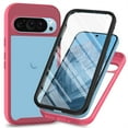 thumbnail image 1 of ELEHOLD Clear Case for Google Pixel 9/9 Pro, Built-in Screen Protector Protective Front Case Rugged Clear Back Shockproof Scratch-Resistant Non-Yellowing Case for Google Pixel 9/9 Pro,Pink, 1 of 5