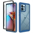 thumbnail image 1 of ELEHOLD Clear Case for Motorola Moto Edge+ 2023,Rugged Transparent Clear Back Shell Shockproof Flexible Bumper Scratch-Resistant Non-Yellowing Case for Motorola Edge+ 2023,Darkblue, 1 of 6