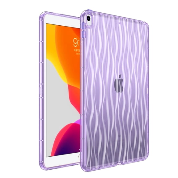 ELEHOLD Clear Case for New iPad mini 5/mini 4 11 inch, Water Ripples Pattern Soft TPU Cover with Shockproof Corner ,Slim&Lightweight for iPad Pro 11 (2024), Lightpurple