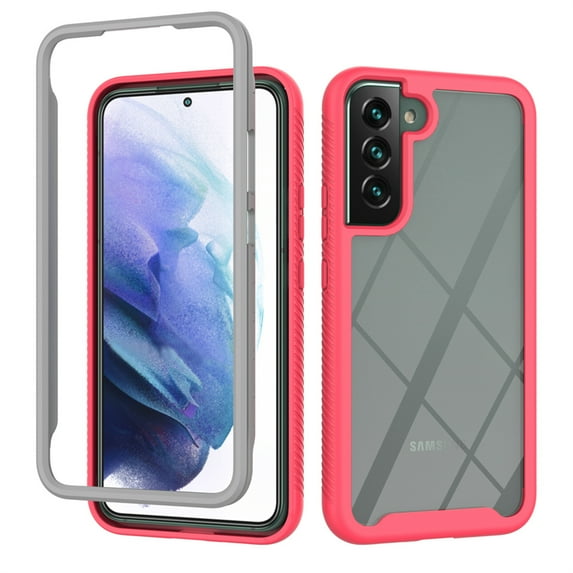 ELEHOLD Clear Case for Samsung Galaxy S23 FE,Rugged Transparent Back Shell Shockproof Flexible Bumper Anti-Scratch Non-Yellowing Case for Samsung Galaxy S23 FE,Pink