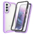 thumbnail image 1 of ELEHOLD Clear Case for Samsung Galaxy S25 Plus, with Built in Screen Protector Protective Front Case Rugged Clear Back Shell Shockproof Flexible Bumper Scratch-Resistant Non-Yellowing Case,Purple, 1 of 4