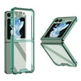 thumbnail image 1 of ELEHOLD Clear Case for Samsung Galaxy Z Flip 5 Case, Ultra Thin Slim Fit Transparent Clear Anti-Yellowing 4-Cornered Shockproof Case for Samsung Galaxy Z Flip5,Green, 1 of 6