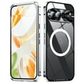 thumbnail image 1 of ELEHOLD Clear Case for Google Pixel 9 Pro XL, Luxury Never Yellowing Magnetic Case with Full Camera Lens Protection,Silver, 1 of 8
