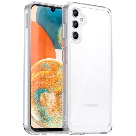 ELEHOLD Clear Case for Samsung Galaxy A14 5G Acrylic Transparent Non-Yellowing Slim Lightweight Shockproof Clear Case,Clear