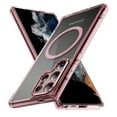 thumbnail image 1 of ELEHOLD Clear Case for Samsung Galaxy S24, Shockproof Anti-Yellowing Magnetic Phone Case,Ultra Slim Anti-Scratch Hard Back Cover,Pink, 1 of 8