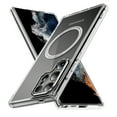thumbnail image 1 of ELEHOLD Clear Case for Samsung Galaxy S24 Ultra, Shockproof Anti-Yellowing Magnetic Phone Case,Ultra Slim Anti-Scratch Hard Back Cover,Clear, 1 of 8