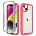 thumbnail image 1 of ELEHOLD Clear Case for iPhone 15,Rugged Transparent Back Shell Shockproof Flexible Bumper Anti-Scratch Non-Yellowing Case for iPhone 15 -6.1" ,Pink, 1 of 5