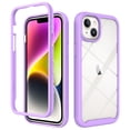 thumbnail image 1 of ELEHOLD Clear Case for iPhone 15,Rugged Transparent Back Shell Shockproof Flexible Bumper Anti-Scratch Non-Yellowing Case for iPhone 15 -6.1" ,Purple, 1 of 5