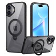 thumbnail image 1 of ELEHOLD Clear Case for iPhone 16, Magnetic Translucent Clear Case with Invisible Stand,Black, 1 of 6