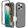 thumbnail image 1 of ELEHOLD Clear Case for iPhone 16 Pro, Anti-Yellowing Anti-Scratch Soft TPU Transparent Back Case,Black, 1 of 6