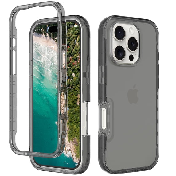 ELEHOLD Clear Case for iPhone 16 Pro, Anti-Yellowing Anti-Scratch Soft TPU Transparent Back Case,Black