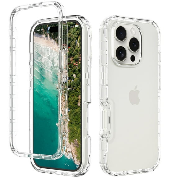 ELEHOLD Clear Case for iPhone 16 Pro, Anti-Yellowing Anti-Scratch Soft TPU Transparent Back Case,Clear