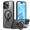 thumbnail image 1 of ELEHOLD Clear Case for iPhone 16 Pro Max, Magnetic Translucent Clear Case with Invisible Stand,Black, 1 of 6
