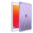 thumbnail image 1 of ELEHOLD Clear Case for iPad 9th/8th/7th Generation 10.2" 2021/2020/2019, with Ripple Design Transparent Anti-Yellowing Slim Lightweight Soft Shockproof Case for iPad 10.2 inch,Light Purple, 1 of 6