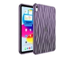 thumbnail image 1 of ELEHOLD Clear Case for iPad Air 5th/4th Generation 10.9" 2022/2020, with Ripple Design Transparent Anti-Yellowing Slim Lightweight Soft Shockproof Case for iPad Air 5/4 10.9 inch,Darkpurple, 1 of 6