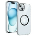 thumbnail image 1 of ELEHOLD Clear Case for iPhone 15, Compatible with Mag safe Accessory Military Grade Drop Protection Anti-Yellowing Clear Slim Rugged Shockproof Protective Case for iPhone 15,Black, 1 of 8