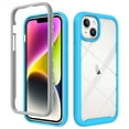 thumbnail image 1 of ELEHOLD Clear Case for iPhone 15 Plus,Rugged Transparent Back Shell Shockproof Flexible Bumper Anti-Scratch Non-Yellowing Case for iPhone 15 Plus 6.7" ,Blue, 1 of 6