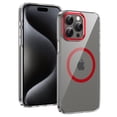 thumbnail image 1 of ELEHOLD Clear Case for iPhone 15 Pro, Compatible with Mag safe Accessory Military Grade Drop Protection Anti-Yellowing Clear Slim Rugged Shockproof Protective Case for iPhone 15 Pro,Red, 1 of 8