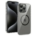 thumbnail image 1 of ELEHOLD Clear Case for iPhone 15 Pro, Compatible with Mag safe Accessory Military Grade Drop Protection Anti-Yellowing Clear Slim Rugged Shockproof Protective Case for iPhone 15 Pro,Black, 1 of 8