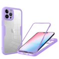 thumbnail image 1 of ELEHOLD Clear Case for iPhone 15 Pro Max Full Body Protection Case with Built-in Screen Protector,Slim Thin Shockproof Anti-Scratch Transparent Clear Case for iPhone 15 Pro Max,Purple, 1 of 7