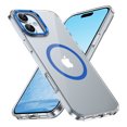thumbnail image 1 of ELEHOLD Clear Case for iPhone 16 Plus, Compatible with Mag safe Accessory Military Grade Drop Protection Anti-Yellowing Clear Slim Rugged Shockproof Protective Case for iPhone 16 Plus,Blue, 1 of 8