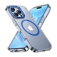thumbnail image 1 of ELEHOLD Clear Case for iPhone 16 Pro, Compatible with Mag safe Accessory Military Grade Drop Protection Anti-Yellowing Clear Slim Rugged Shockproof Protective Case for iPhone 16 Pro,Blue, 1 of 9