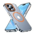 thumbnail image 1 of ELEHOLD Clear Case for iPhone 16 Pro, Compatible with Mag safe Accessory Military Grade Drop Protection Anti-Yellowing Clear Slim Rugged Shockproof Protective Case for iPhone 16 Pro,Orange, 1 of 10