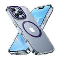 thumbnail image 1 of ELEHOLD Clear Case for iPhone 16 Pro, Compatible with Mag safe Accessory Military Grade Drop Protection Anti-Yellowing Clear Slim Rugged Shockproof Protective Case for iPhone 16 Pro,Purple, 1 of 10