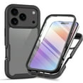 thumbnail image 1 of ELEHOLD Clear Case for iPhone 17 Pro, Built in Screen Protector Protective Front Case Rugged Clear Back Shell Shockproof Scratch-Resistant Non-Yellowing Case for iPhone 17 Pro, Black, 1 of 6