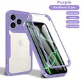 thumbnail image 1 of ELEHOLD Clear Case for iPhone 17 Pro Full Body Protection Case with Built-in Screen Protector,Slim Thin Shockproof Anti-Scratch Transparent Clear Case for iPhone 17 Pro,Purple, 1 of 7