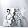 thumbnail image 1 of ELEHOLD Clear Magnetic Case for iPhone 14 Plus Crystal Clear Anti-Yellowing Case with 360° Rotation Ring Stand Bracket Non-Slip Shockproof Anti-Scratch Case for iPhone 14 Plus 6.7",Clear, 1 of 8