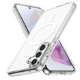 thumbnail image 1 of ELEHOLD Clear Magnetic Phone Case for Samsung Galaxy S24 FE, Compatible with Wireless Charging Slim Translucent Matte Back Shockproof Anti-Fingerprint Cover for Samsung Galaxy S24 FE,White, 1 of 7