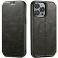 thumbnail image 1 of ELEHOLD Compatible with Mag Safe Case for iPhone 12 Pro / 12 6.1", Slim Magnetic Flip Folio PU Leather Stand with Wallet Card Slot Shockproof Rugged Protective Phonen Case Cover, black, 1 of 7
