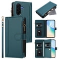 thumbnail image 1 of ELEHOLD Crossbody Case for Samsung Galaxy A57, Shockproof Zipper Leather Wallet Cover with 9 Card Slots, Hands-Free Viewing,Darkgreen, 1 of 14