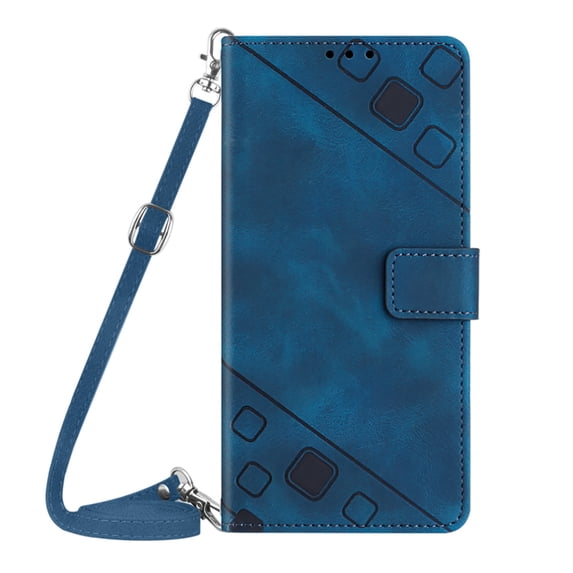 ELEHOLD Crossbody Leather Wallet Case for iPhone 14 Pro Practical Card Holders Stand Function Detachable Shoulder Strap Shockproof Purse Case Women Girls for iPhone 14 Pro 6.1" -Blue